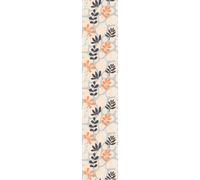 Papier peint préencollé gris feuilles tropicales H300 x L60 cm