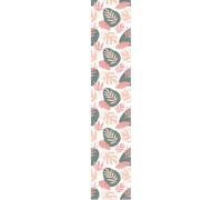 Papier peint préencollé tropical feuilles de palmier roses H300 x L60 cm