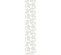 Papier peint préencollé tropical fleurs et feuilles grises H300 x L60 cm