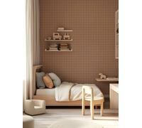 Papier peint Quadrillage brun TU