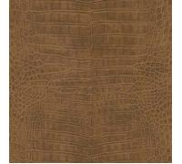 Rasch Papier peint 751314 - Papier peint non tissé avec aspect cuir crocodile marron de la collection African Queen III