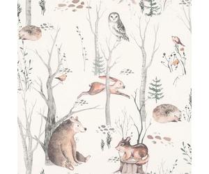 Papier peint - RASCH - Promenade en forêt Kids' World - Neutre - Non tissé - 10m x 53cm