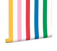 Graham & Brown Papier peint intissé rayé Joules Country Critters Rainbow 1005 x 52cm Multicolore | Revêtement Mural, Tapisserie | Ambiance Facile à poser et à enlever