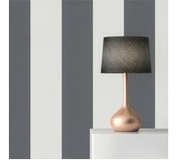 TADESSI Papier peint à rayures Romeo M1-No.12 - Gris et blanc - Papier peint classique pour salon, chambre à coucher, cuisine