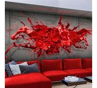 Papier peint Red Ink Blot-Taille L 200 x H 140 cm Imprimé