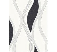 Papier peint relief texturé - noir - Vinyle - Géométrique