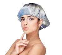 Papier peint représentant un phoque du Groenland,Bonnet de nuit en satin pour adulte - Bonnet de nuit élastique pour femme, couvre-cheveux de nuit