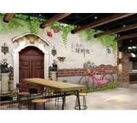 Papier peint rétro nostalgique bons moments boutique de boissons bar décoration peinture café restaurant mural, 3D, 250x175cm