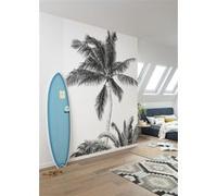 Papier Peint - Retro Palm 200x280cm - Intissé, Blanc G
