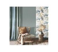 Papier Peint, Revêtement Mural, Décoration de Salon Chambre à Coucher Salle de Séjour Bureau Cuisine Maison Intérieur, Bleu 440458