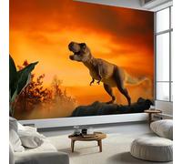 Papier Peint Rocher Animal Dinosaure, Peinture Murale Intissé Photo Paysage Désertique Photographie Mural Poster Salon Chambre Mur de fond Chambre des Enfants Bureau Décoration de Maison, 450 x 315 cm