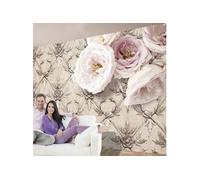 Papier peint Romantic beige-Taille L 150 x H 105 cm Imprimé