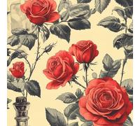 Papier peint Roses Anciennes épais mat à décoller et à colle 44x300 cm Littérature Et Art Meubles Autocollants Amovible Comptoir Contact Papier Stickers Muraux pour Bains Salon Chambre
