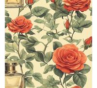 Papier peint Roses Anciennes épais mat à décoller et à colle 44x300 cm Littérature Et Art Meubles Autocollants Amovible Comptoir Contact Papier Stickers Muraux pour Bains Salon Chambre