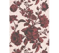 Papier Peint Roses Rouge-Noir Dans Le Style Vintage - Rose, Rouge