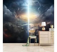 Papier Peint Route Vers Le Paradis,130x80cm Nuages Murales Poster pour le salon ou la chambre à coucher