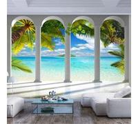 Papier peint - Sea behind Columns - 250x175 Artgeist (61705)