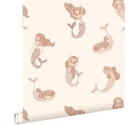 papier peint sirènes rose terracotta 50 x 900 cm - ESTAhome