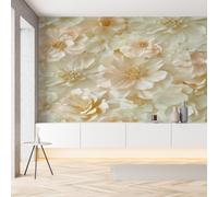 Papier Peint Soie 3D Fleur Plante Pétale Botanique Papier Peint Floral Réaliste Esthétique Wallpaper Autocollant Adhesif Mural Film Décoration Murale pour Salon Chambre Bureau 250x175 cm