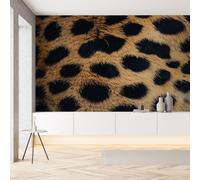 Papier Peint Soie Imprime Léopard Motif Animal Papier Peint Auto-Adhésif Moderne Afrique Réaliste Autocollant Mural, Film Meuble Décoration Murale 3D pour Cuisine Salle de Bains 100x70 cm