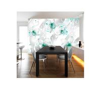 Papier peint Sounds of subtlety turquoise-Taille L 300 x H 210 cm Imprimé