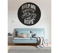 Papier Peint - Star Wars Help Me Obi Wan 125x125cm - Rond - Intissé - Adhésif, Multicolors G
