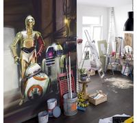Papier Peint Star Wars Pour Chambre D'Enfant Photo Murale Droids Grande Taille