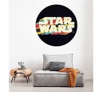 Papier Peint - Star Wars Typeface 125x125cm - Rond - Intissé - Adhésif, Multicolors G