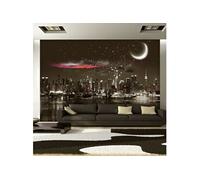 Papier peint Starry Night Over NY-Taille L 100 x H 70 cm Imprimé