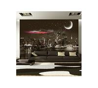 Papier peint Starry Night Over NY-Taille L 200 x H 140 cm Imprimé