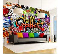 Papier peint Street art Colorful Graffiti 100x70 cm - Papier peint panoramique - Intissé