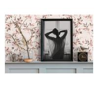 Papier peint style country Profhome 397681-GU papier peint intissé texturé avec des ornements floraux et des accents métalliques rose rose-vif or brun 5,33 m2