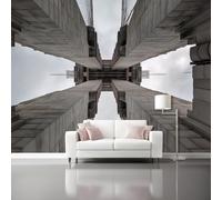 Papier Peint Style Industriel Pont Architecture Panoramique 3D 250 x 175 cm (L x H) Papier Peint Intissé pour Salon Chambre Enfant Chambre Décoration Intérieure, Gris Murale Poster Tableaux Muraux