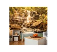 Papier peint Sunny Waterfall-Taille L 200 x H 140 cm Imprimé