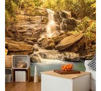 Papier peint Sunny Waterfall-Taille L 250 x H 175 cm Imprimé