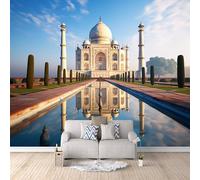 Papier Peint Taj Mahal 250x175 cm Papier Peint Panoramique Effet 3D, Peinture Murale intissé Grande, pour Moderne Salon Chambre TV Fond