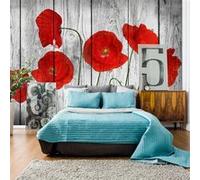 Papier peint Tale of Red Poppies-Taille L 350 x H 245 cm Imprimé