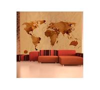 Papier peint Tea map of the World-Taille L 200 x H 154 cm Imprimé G