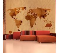 Papier peint Tea map of the World-Taille L 400 x H 309 cm Imprimé G