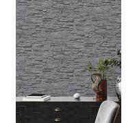 Livingwalls Travel Styles Papier peint non tissé Motif pierre naturelle Gris Papier peint scandinave pour différentes pièces 10,05 m x 0,53 m