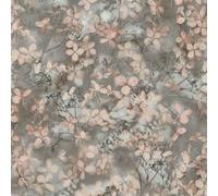 Erismann Papier peint vinyle 10415-10 Feuilles roses fleurs de trèfle texturé Rose