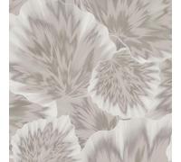 Papier Peint Texturé Floral En Vinyle Taupe Effet 3D Feuille Erismann 10402-37