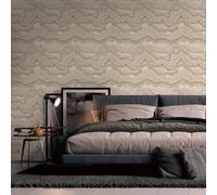 Livingwalls Papier peint 396592 aspect marbre - papier peint design marbre de qualité supérieure en crème, beige, gris - papier peint mural avec effet brillant - 10,05m x 0,53m - Fabriqué en Allemagne