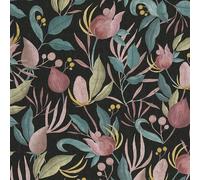 Livingwalls Papier peint intissé Cosmopolitan–Fleurs&feuilles noir/bleu/rose/jaune/vert–10,05x0,53m