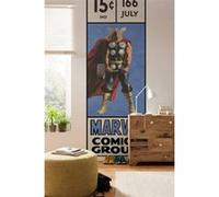 Papier Peint - Thor Retro Comic Box 100x280cm - Intissé, Multicolors G