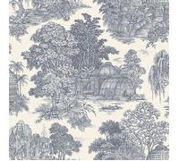 Papier peint Toile Jardins d'Osterley bleu Holden 13951