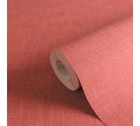 Papier Peint Uni Avec Aspect Textile En Fini Mat - Rouge