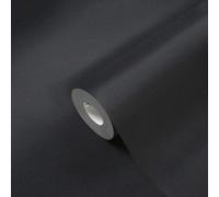 Papier Peint Uni Avec Texture Lin - Noir