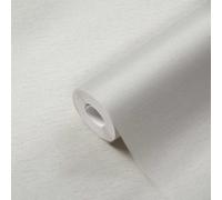 Papier Peint Uni Avec Texture Textile, Mat - Blanc, Gris Clair