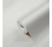 Papier Peint Uni Avec Texture Textile, Mat - Gris, Blanc